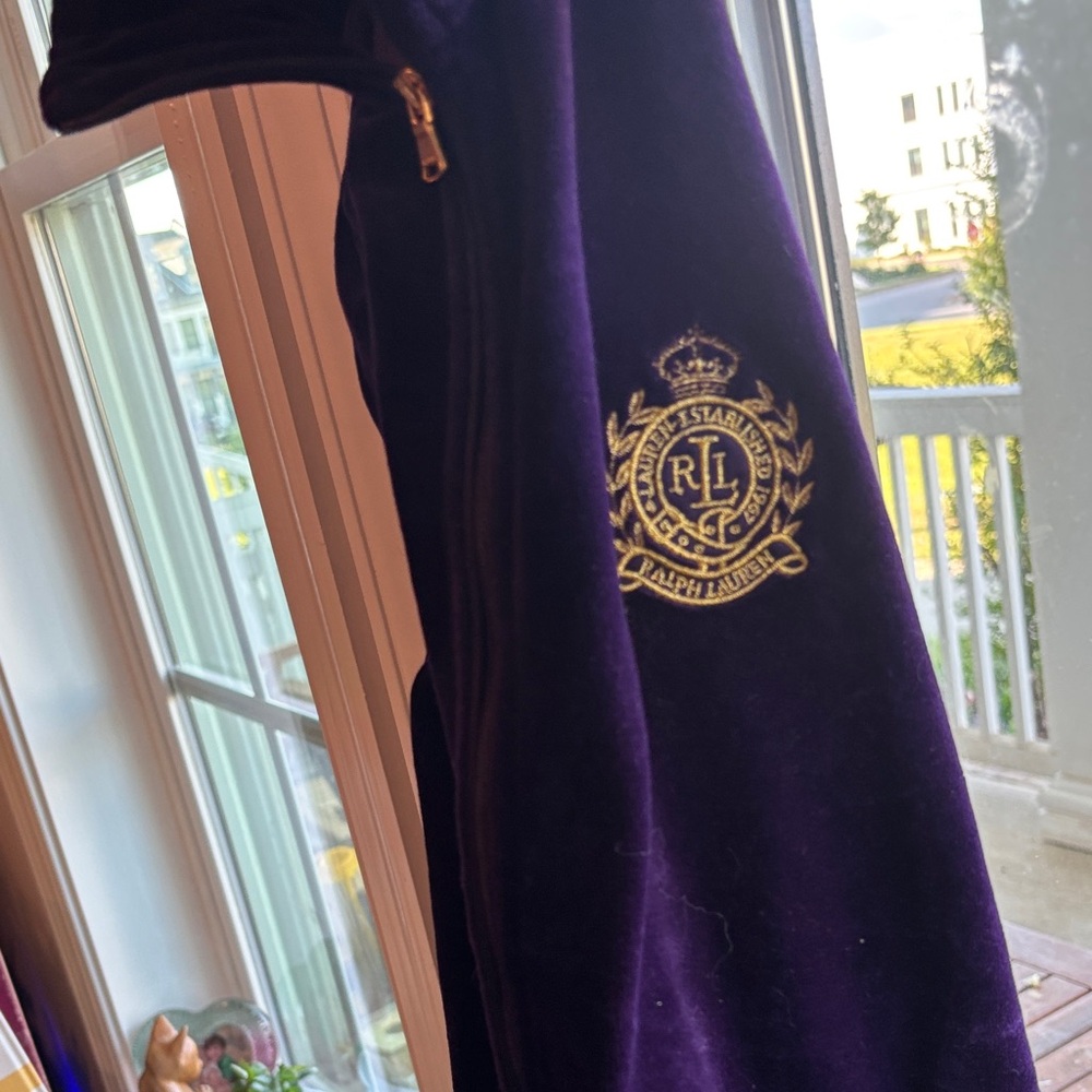 Ralph Lauren Deep Purple Activewear zip up light weight jacket - velvet type - Picture 7 of 8